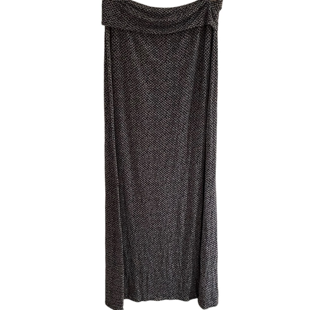 Max Studio Maxi Skirt Women’s Navy Blue and White Print Size Small
